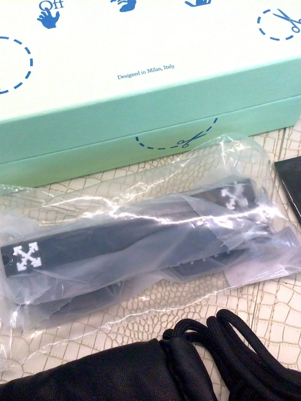 New OFF WHITE VIRGIL OEI008 1007 Black Frame w/ Grey Lens (OERI008C99PLA0011007)